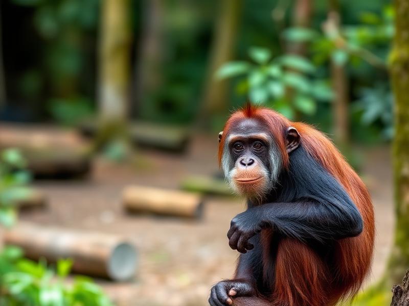 Monkey World primate rescue centre near Wareham, Dorset